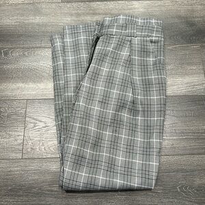 Plaid high waisted women’s work casual pants